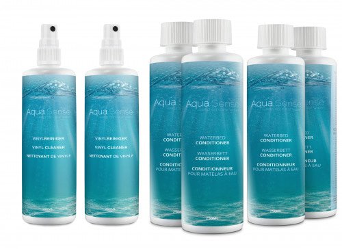 Aqua Sense Wasserbett Conditioner 4 x 250 ml & Wasserbett Vinyl Cleaner 2 x 250 ml